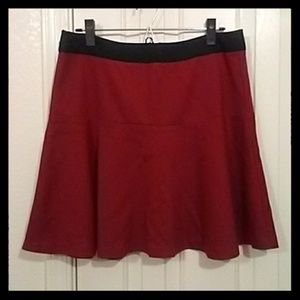 NEW XOXO Black Maroon Aline Skirt.